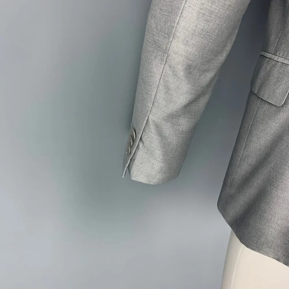 CALVIN KLEIN COLLECTION Size 36 Grey Notch Lapel Sport Coat